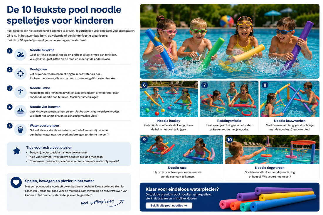De 10 leukste pool noodle spelletjes voor kinderen