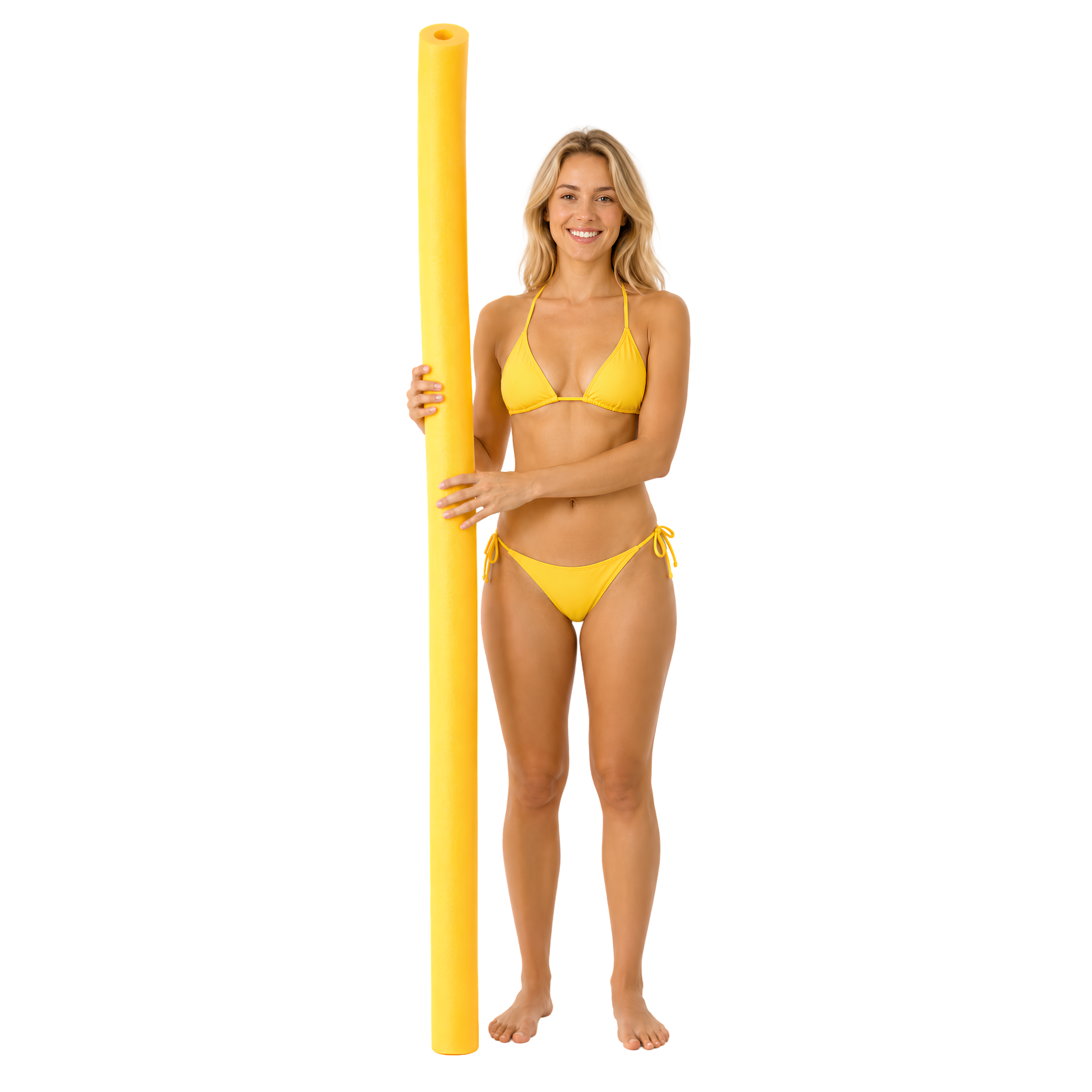 AquaFlexx® Water Noodle Geel 155 cm – Professionele Zwemnoodle voor Zwembad, Aquafitness & Watertraining