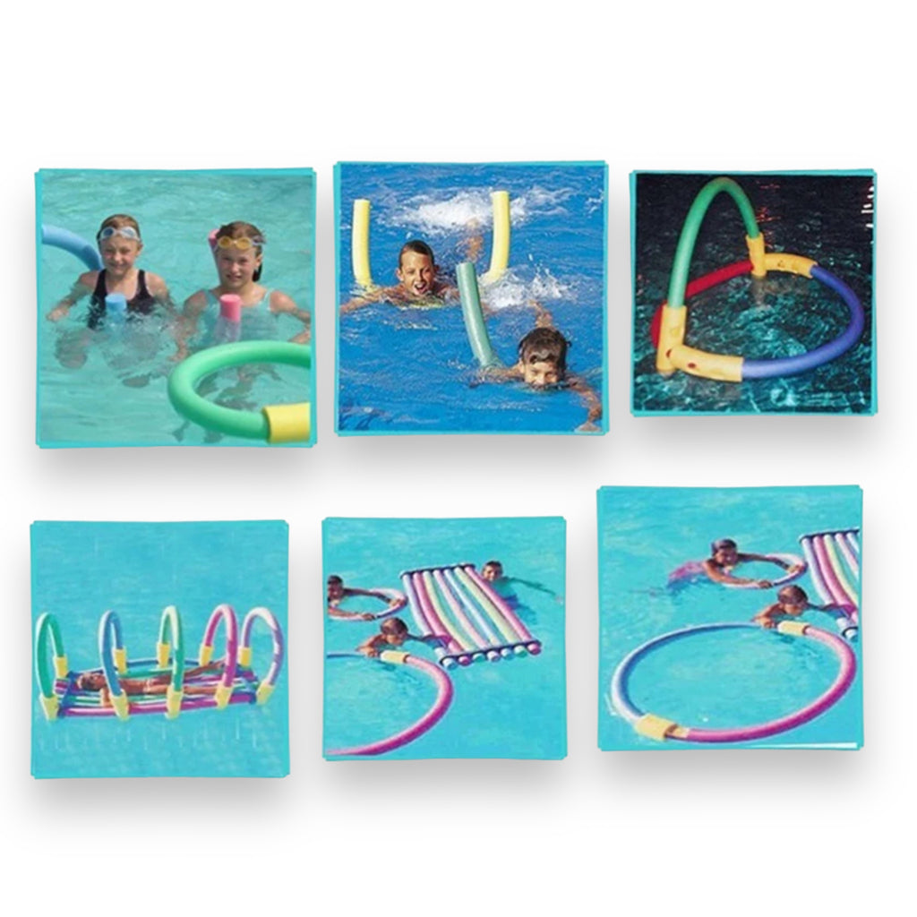 AquaFlexx® Water Noodle Verbindingstuk Blauw Enkel Gat – Foam Accessoire voor het Verbinden van Zwemnoodles