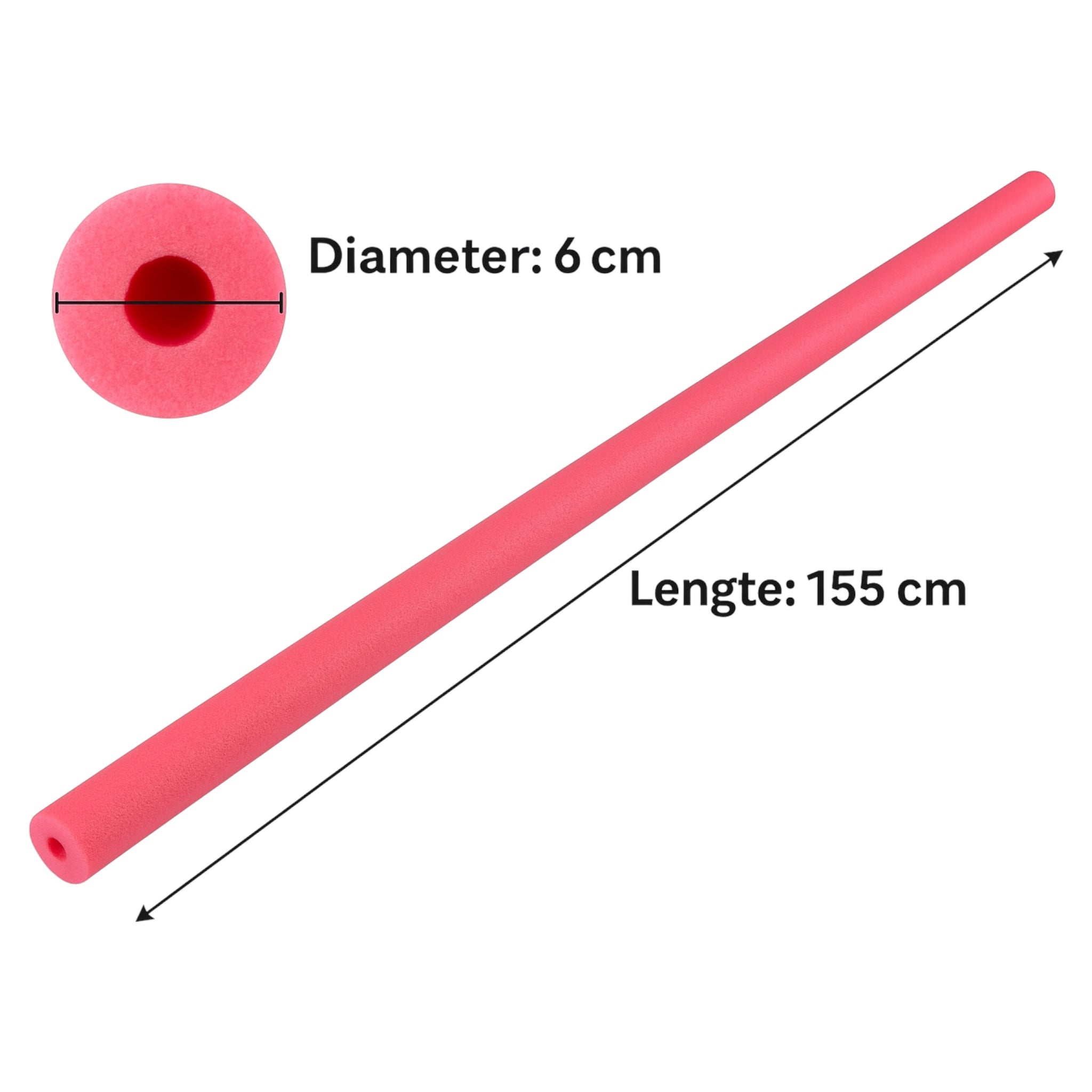 AquaFlexx® Water Noodle Roze 155 cm – Professionele Zwemnoodle voor Zwembad, Aquafitness & Watertraining