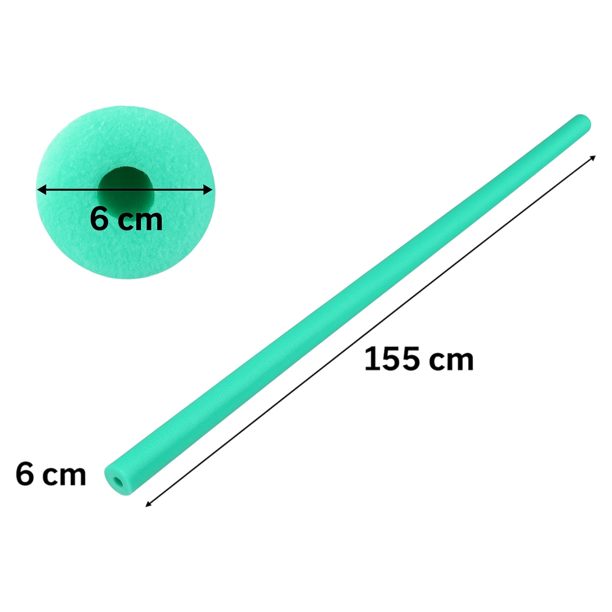 AquaFlexx® Water Noodle Groen 155 cm – Professionele Zwemnoodle voor Aquafitness, Zwembad & Watertraining