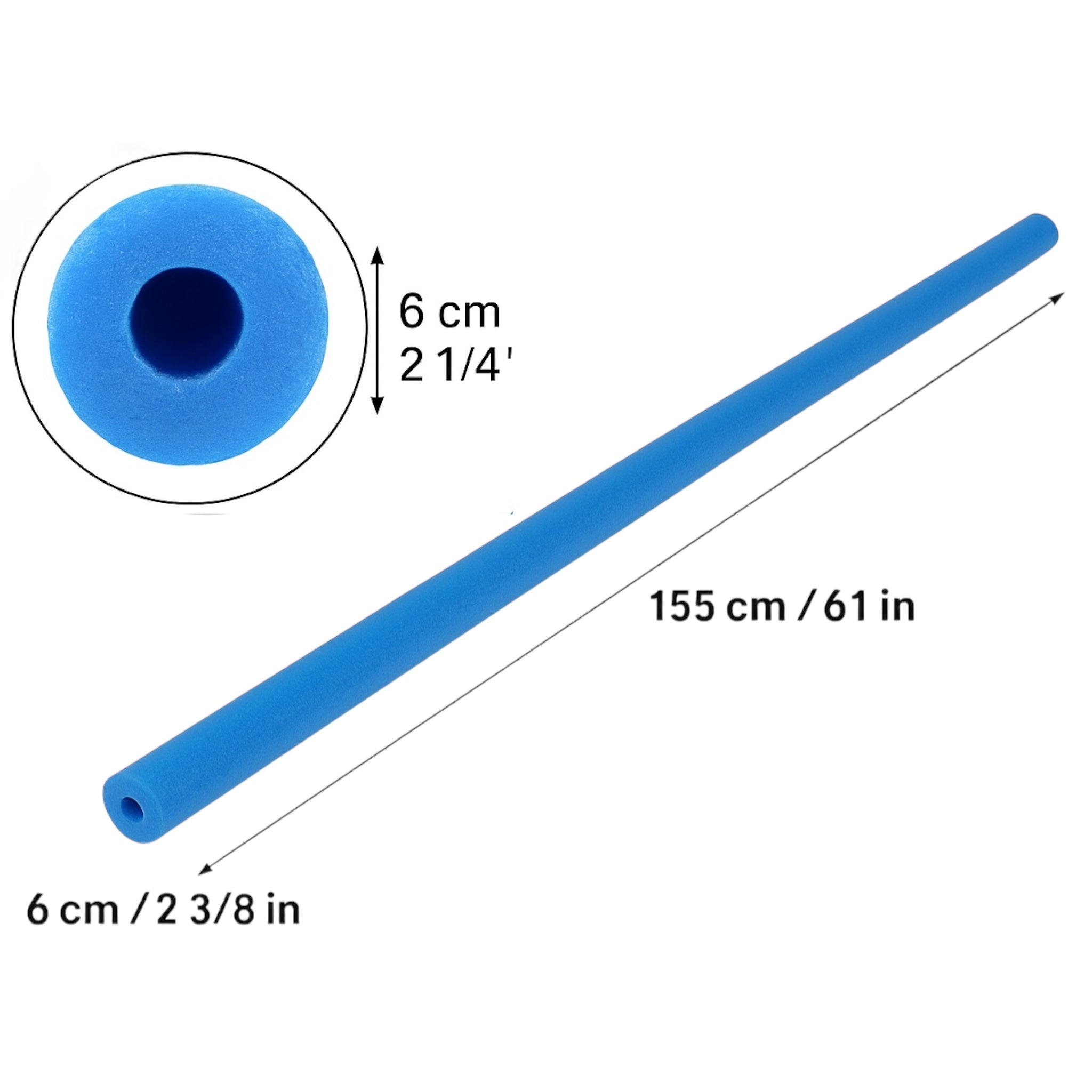AquaFlexx® Water Noodle Blauw 155 cm – Professionele Zwemnoodle voor Zwembad, Aquafitness & Watertraining