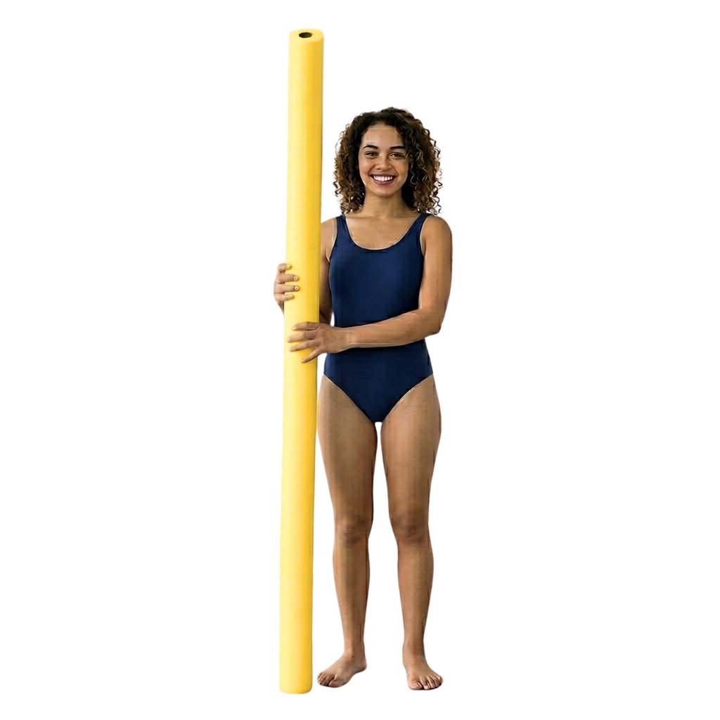 AquaFlexx® Water Noodle Geel 155 cm – Professionele Zwemnoodle voor Zwembad, Aquafitness & Watertraining